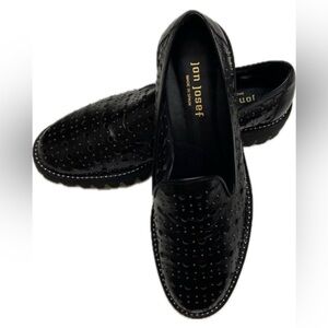 Jon Josef Black Studded Loafers